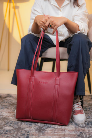 MAROON AUDRAE TOTE