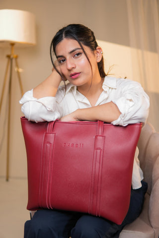 MAROON AUDRAE TOTE