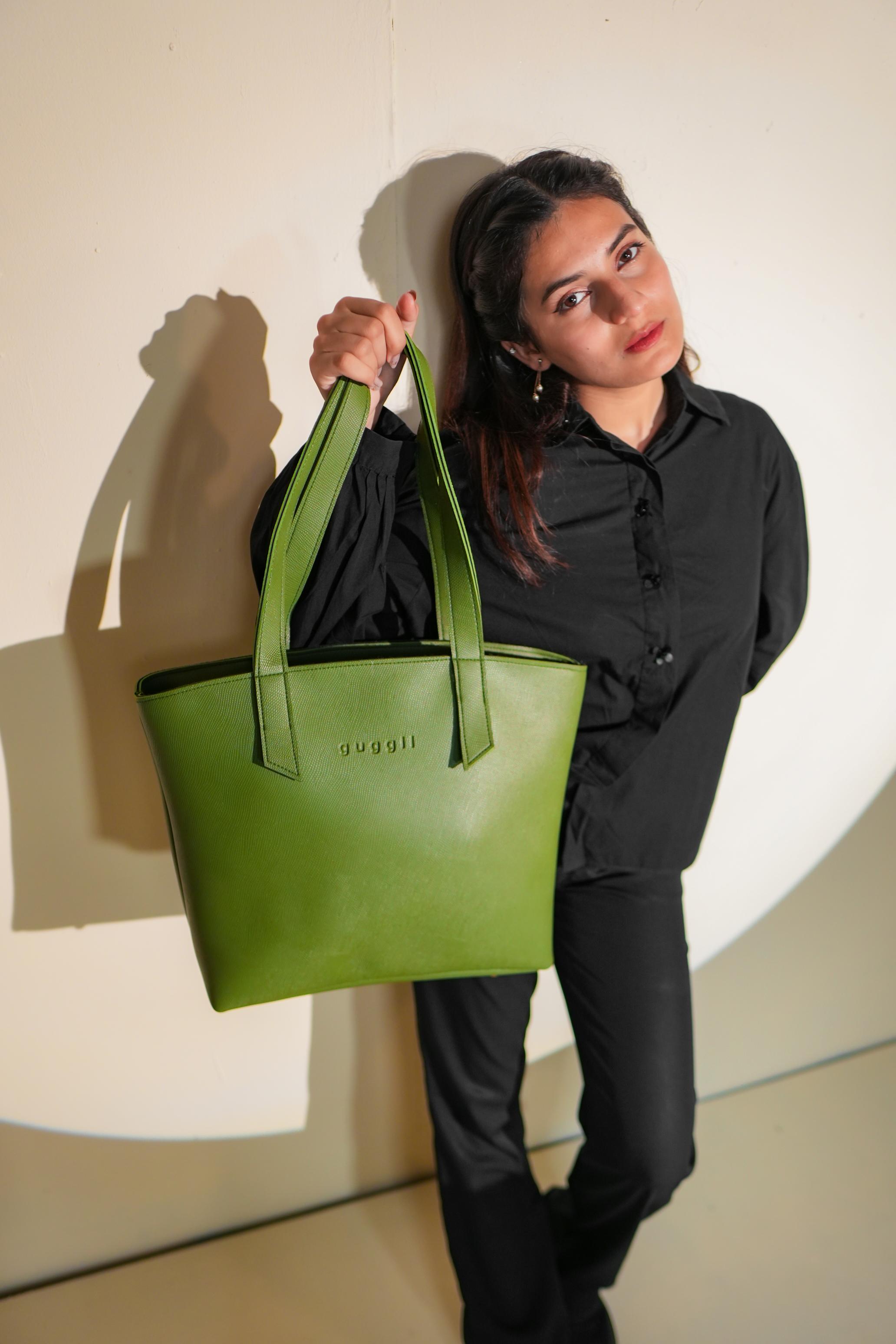 OLIVE GREEN MORGAN TOTE